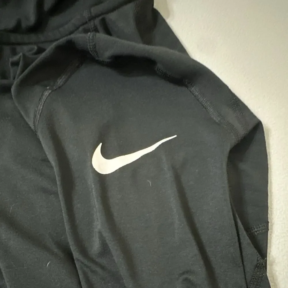 Nike Dri-FIT Womens Activewear 1/2 Zip Mock Neck Long Sleeve Black M